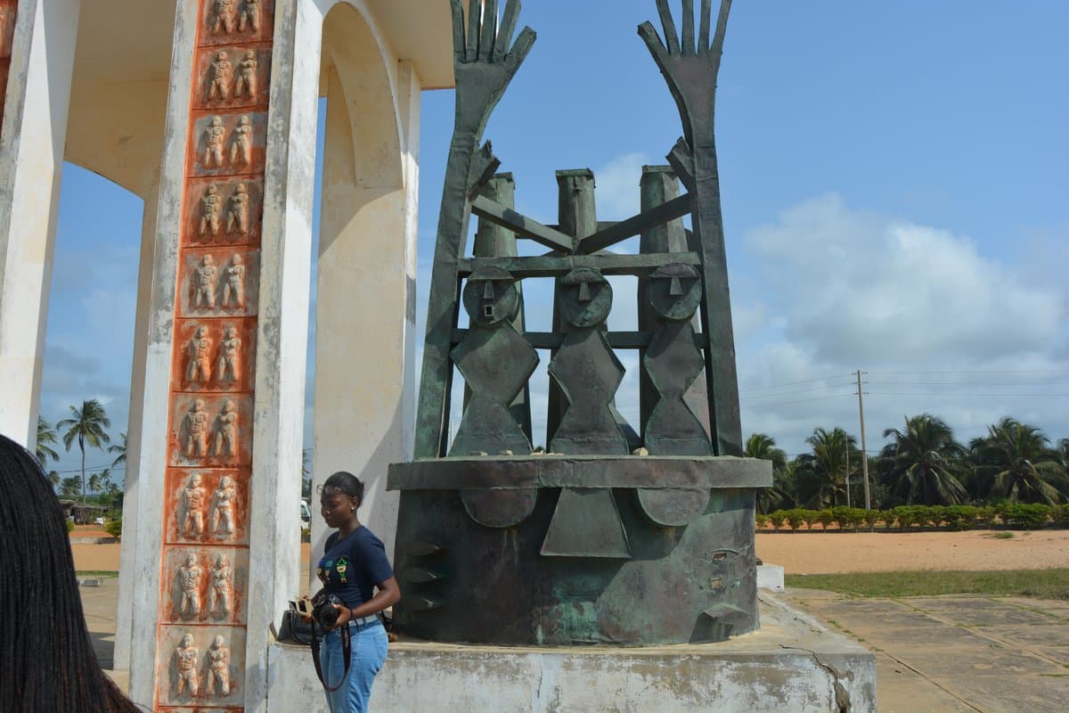 Memorial sculpture at the Door of No Return, Ouidah, Benin Republic